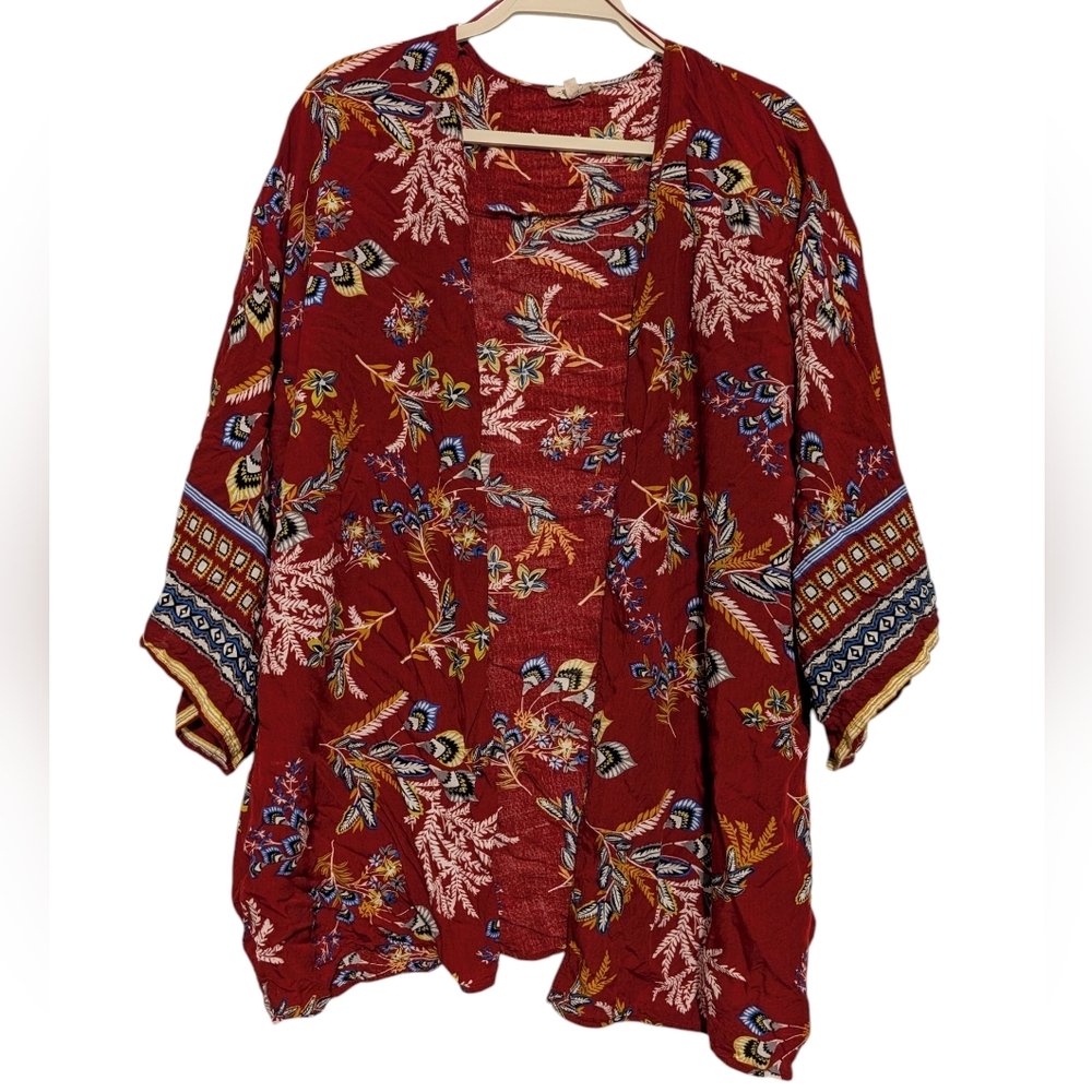 Cotton Bleu Floral Kimono